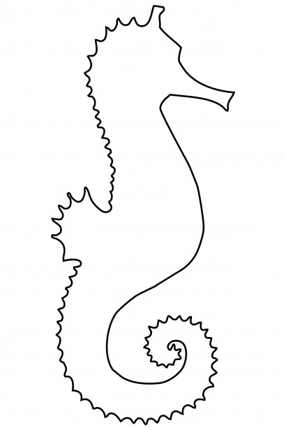 Seahorse Outline Clipart By Karen Arnold