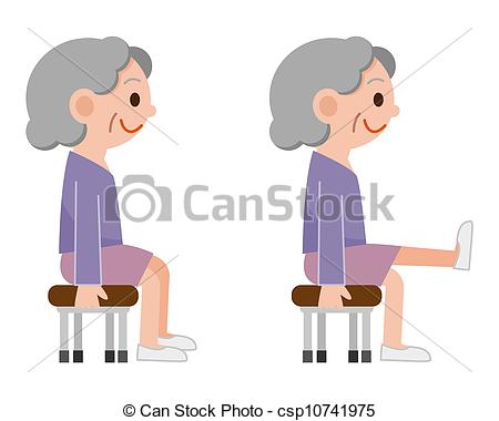 Senior Exercise Clip Art Senior Woman Exercises  