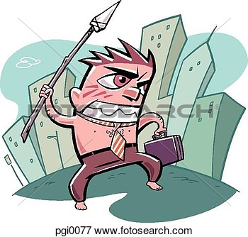 Stock Illustration Of Warrior Businessman Pgi0077   Search Eps Clipart