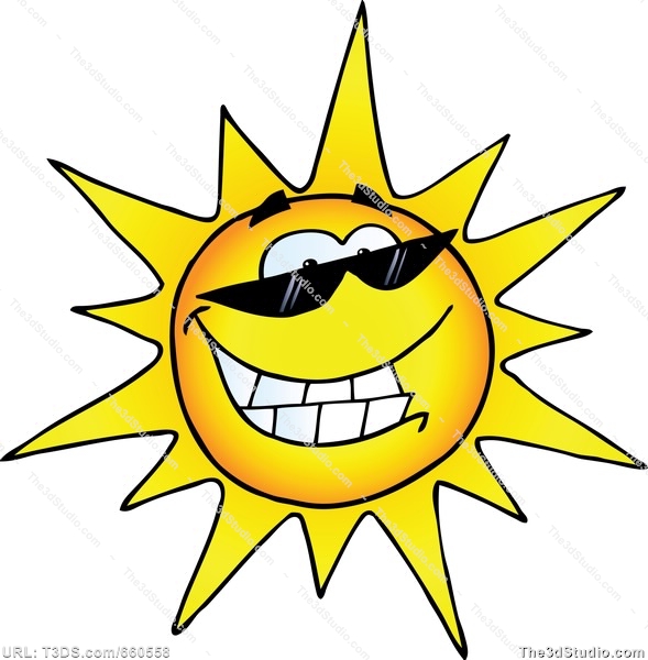 Sun Cartoon Clip Art Sun With Sunglasses Clip Art