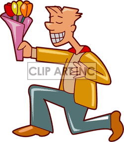 Teenagers Man Guy People Flower Date Dating Love202 Gif Clip Art