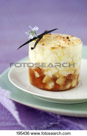 Vanilla Flavored Rice Pudding With Caramel Sauce View Large Photo    