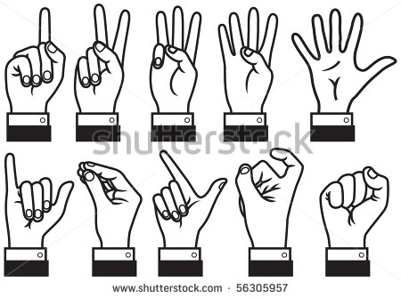 Vector Hand Sign  Chinese Number Gestures     56305957   Shutterstock
