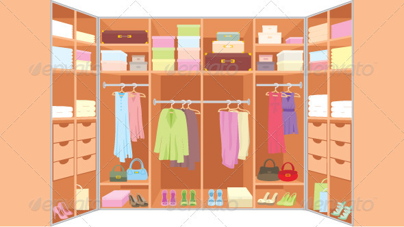 Wardrobe Cartoon Wardrobe Room   Objects