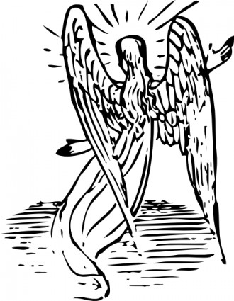 Angel From Behind Clip Art Vector Clip Art Free Vector Free Download