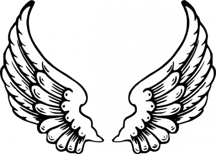 Angel Wings Clip Art Free Vector In Open Office Drawing Svg    Svg    