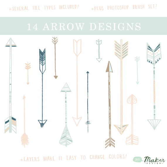 Arrow Clip Art Digital Graphic Set Photo By Shhmakerdesign