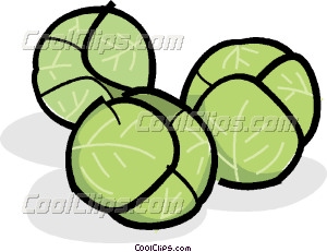 Brussels Sprouts Vector Clip Art