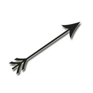 Description  This Clipart Picture Is Of A Black Skinny Shafted Arrow