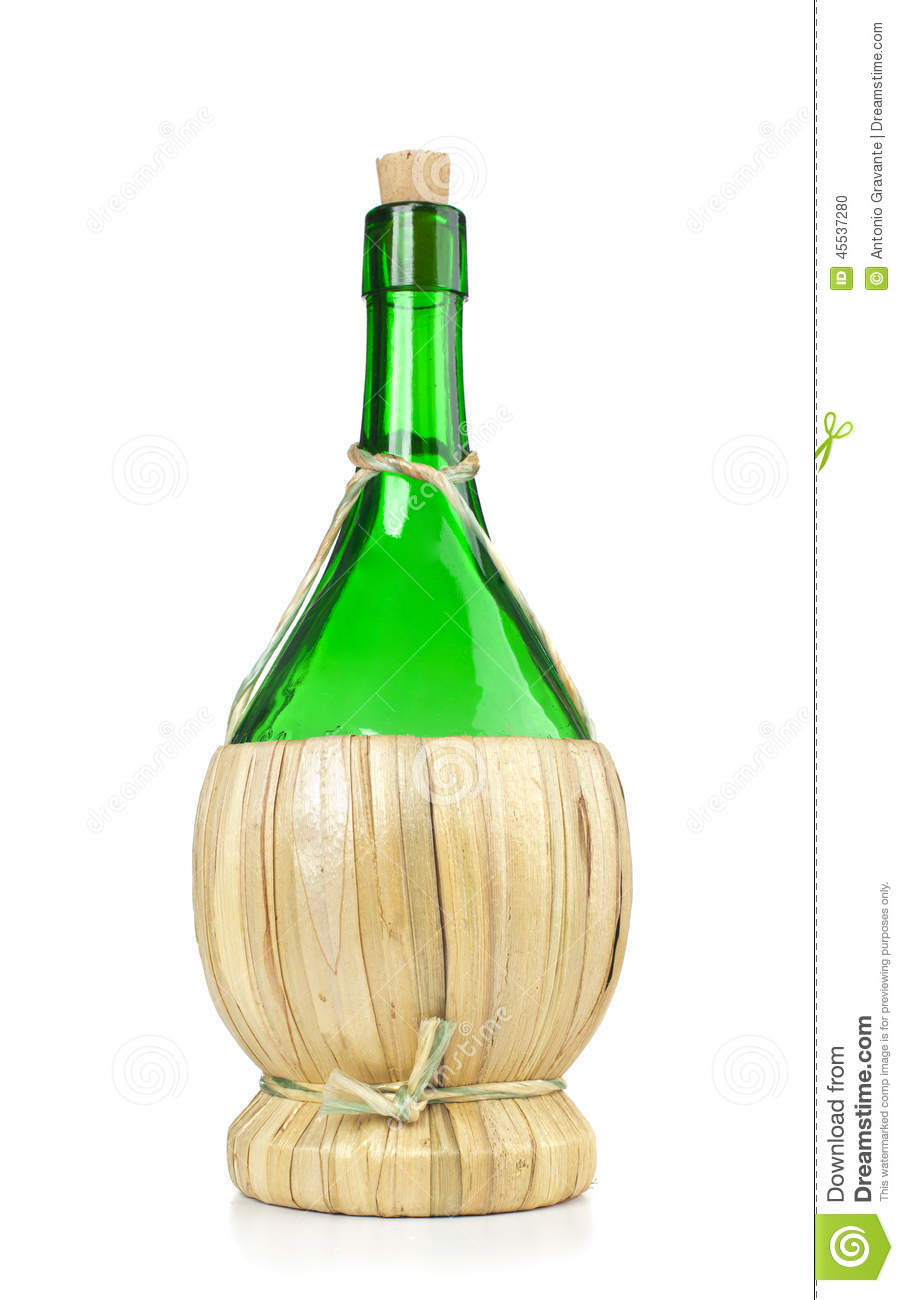 Fiasco Italian Wine Bottle Stock Photo   Image  45537280
