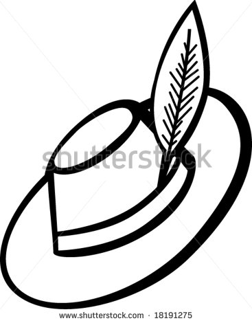 Hat With Feather Stock Vector 18191275   Shutterstock