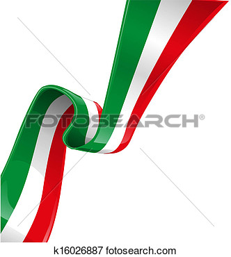 Italian Background With Flag View Large Illustration