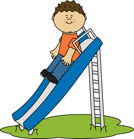 Kid Playing On A Slide Clip Art   Kid Playing On A Slide Image