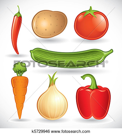 Mixed Vegetables Set 1 View Large Illustration