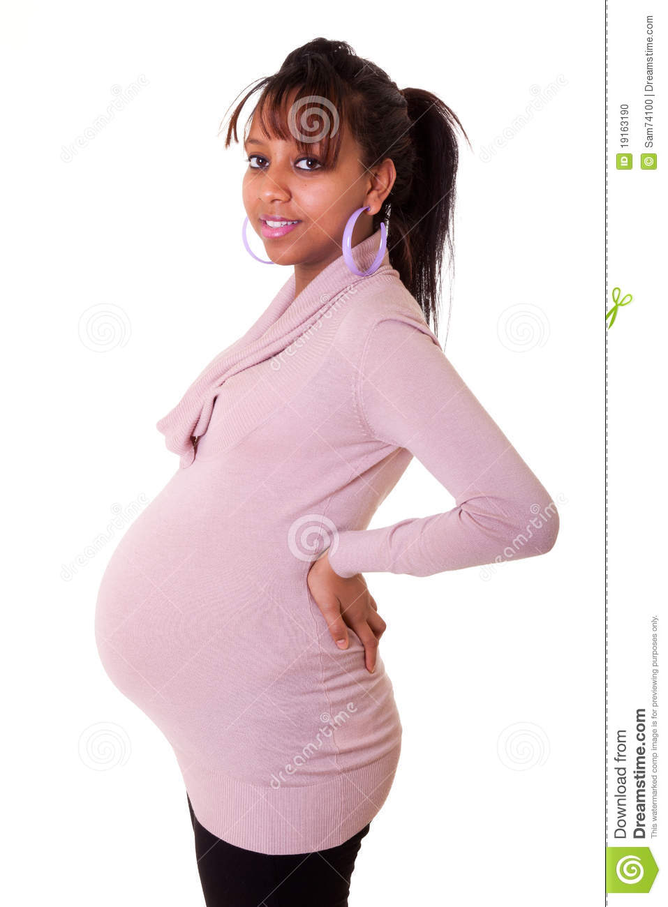 More Similar Stock Images Of   Pregnant Young African American Woman