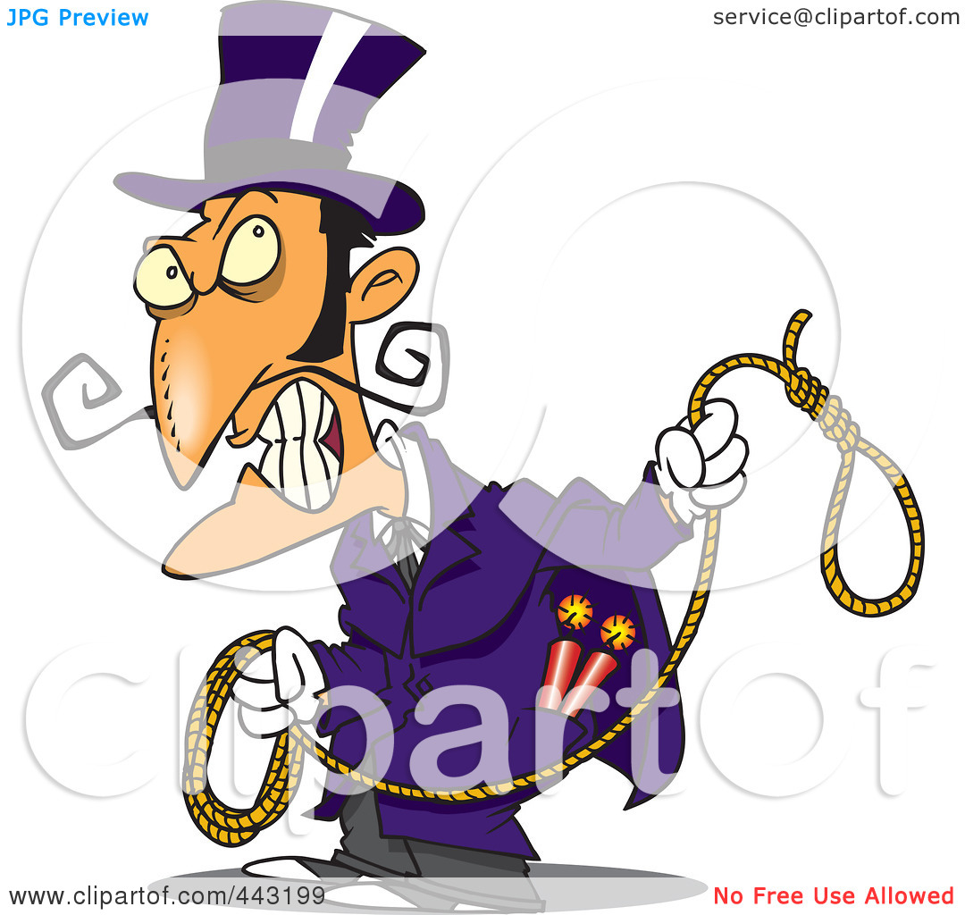 Royalty Free  Rf  Clip Art Illustration Of A Cartoon Evil Man With A