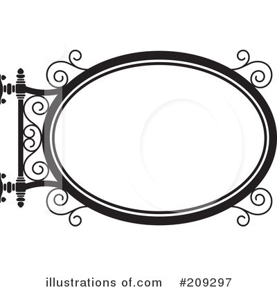 Royalty Free  Rf  Wrought Iron Sign Clipart Illustration  209297 By