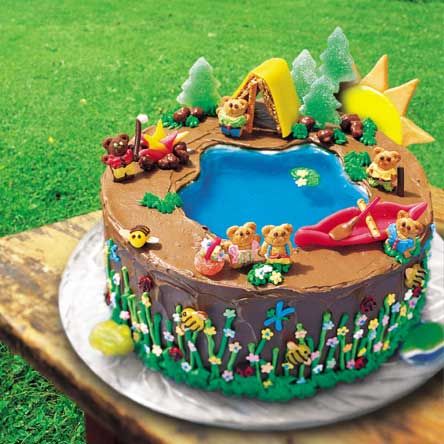 Teddy Grahams Camping Cake   Special Cakes   Pinterest