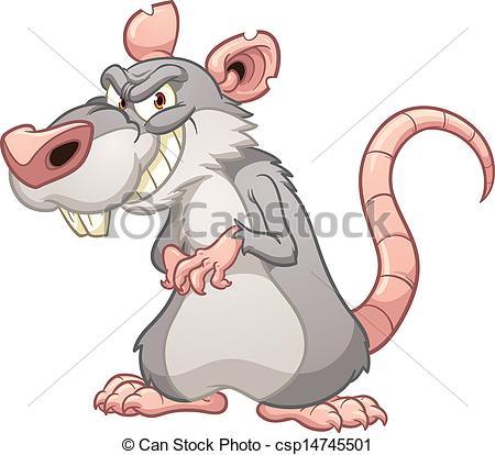 Vector Clipart Of Evil Rat   Evil Cartoon Rat Vector Clip Art