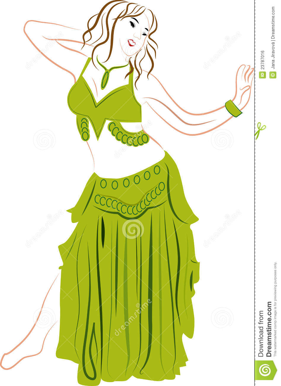 Belly Dancer Theme Illustration  Dancing Woman