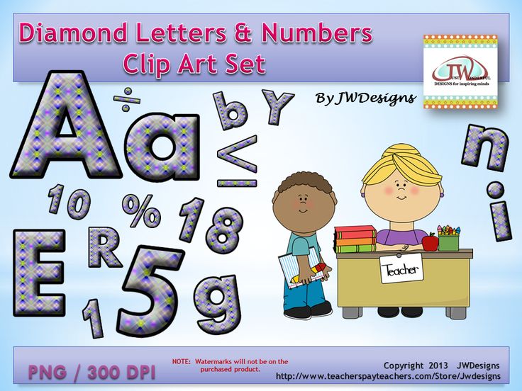 Clip Art Set With Numbers 1 20 Alphabet  Both Lower And Upper Case    