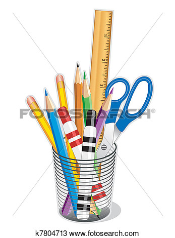 Clipart   Supplies For Home Office School  Fotosearch   Search Clip    