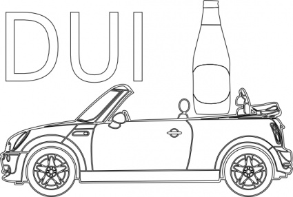 Dui Driving Under Infleunce Outline Clip Art Vector Free Vector
