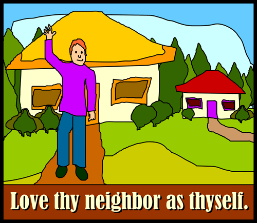 Free Christian Clip Art Image  Love Thy Neighbor As Thyself   Link To