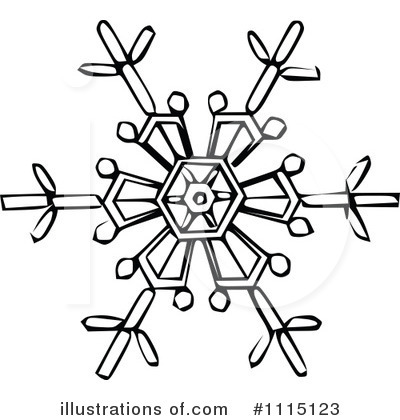 Free  Rf  Snowflake Clipart Illustration  1115123 By Prawny Vintage