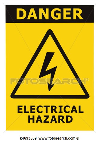 Hazard Sign With Text Isolated  Fotosearch   Search Vector Clipart    