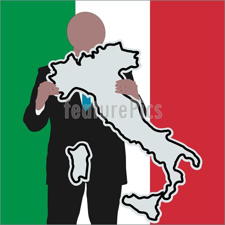 Illustration Of Man With Italy Sign  Vector Clip Art To Download At
