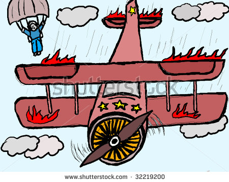 Plane Crash Cartoon Wreck Clipart