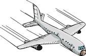 Plane Crash Clip Art Fast Plane   Clipart Graphic