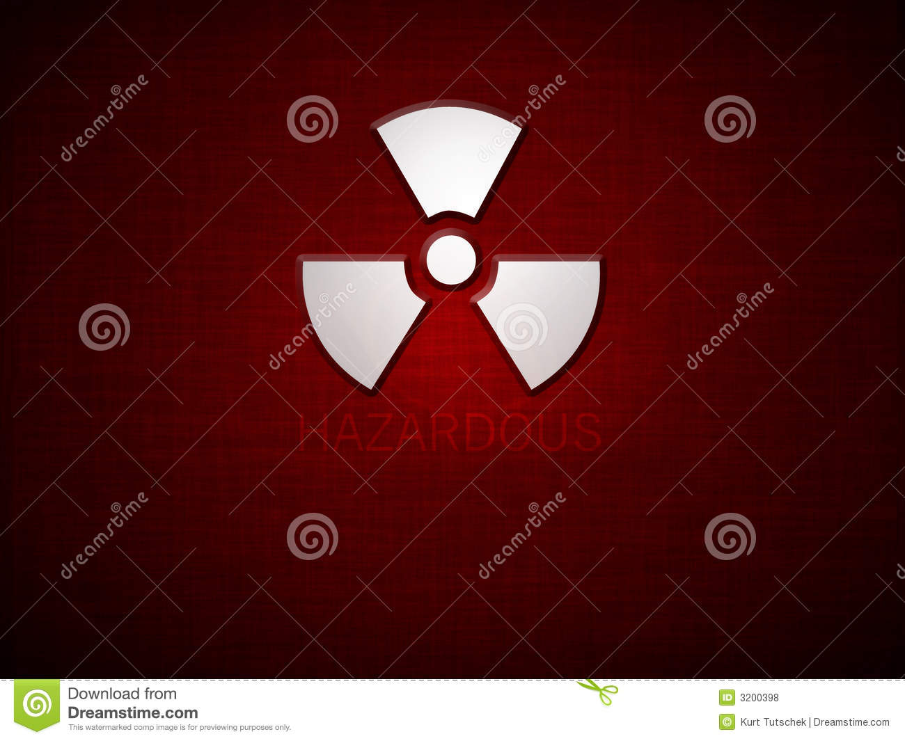 Red Grunge Background With Sign And Text Saying Hazardous 