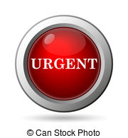 Urgent Icon Internet Button On White Background