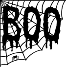 Vector Art Clip Art Boo Halloween Holiday Lettering Spider Web    