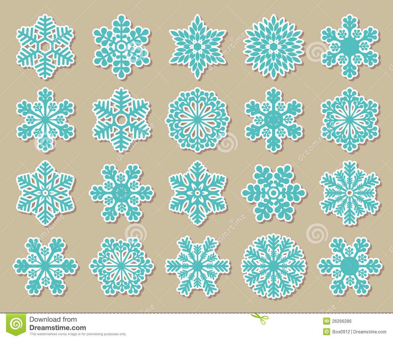 Vintage Blue Snowflakes Royalty Free Stock Image   Image  26266286