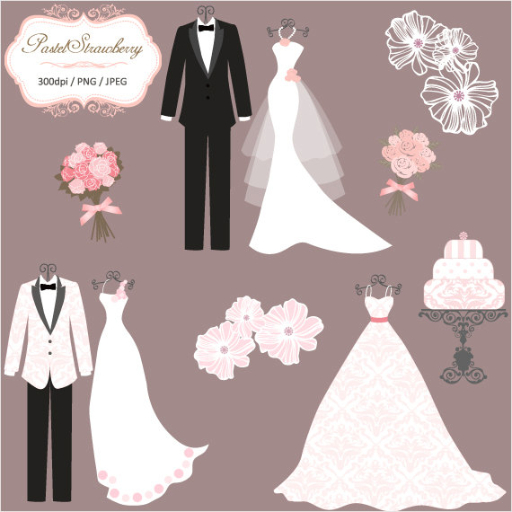 Wedding Dress Cartoon Clip Art Wedding Dress And Tux Clip Art