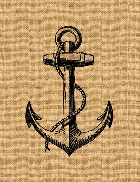 Anchor Ship Boat Marine Nautical Sea Vintage Printable Image Instant    