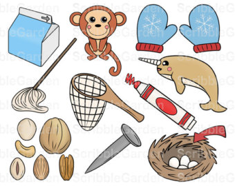 And H Beginning Sounds Clipart By Scribblegarden On Etsy