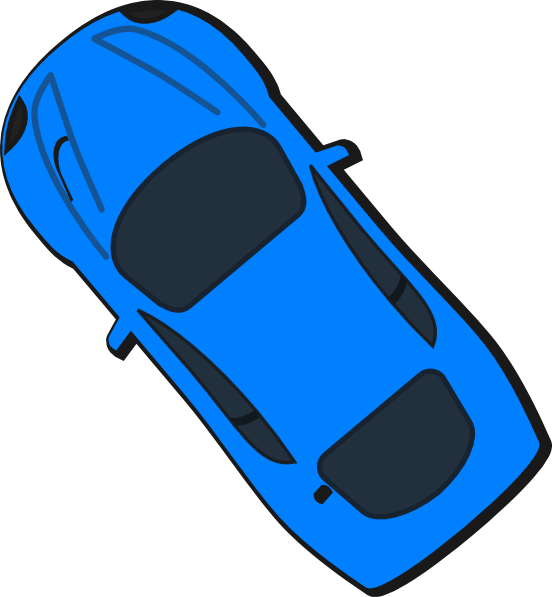 Blue Car   Top View   130 Clip Art At Clker Com   Vector Clip Art