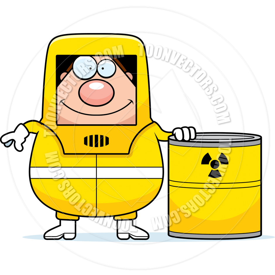 Cartoon Hazmat Suit Man Toxic Waste By Cory Thoman   Toon Vectors Eps