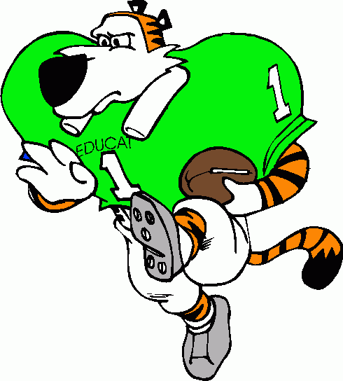 Cartoon Tiger Football Clip Art