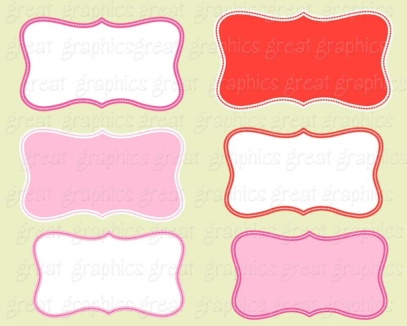 Frame Clip Art Printable Pink And Red Clip Art Labels