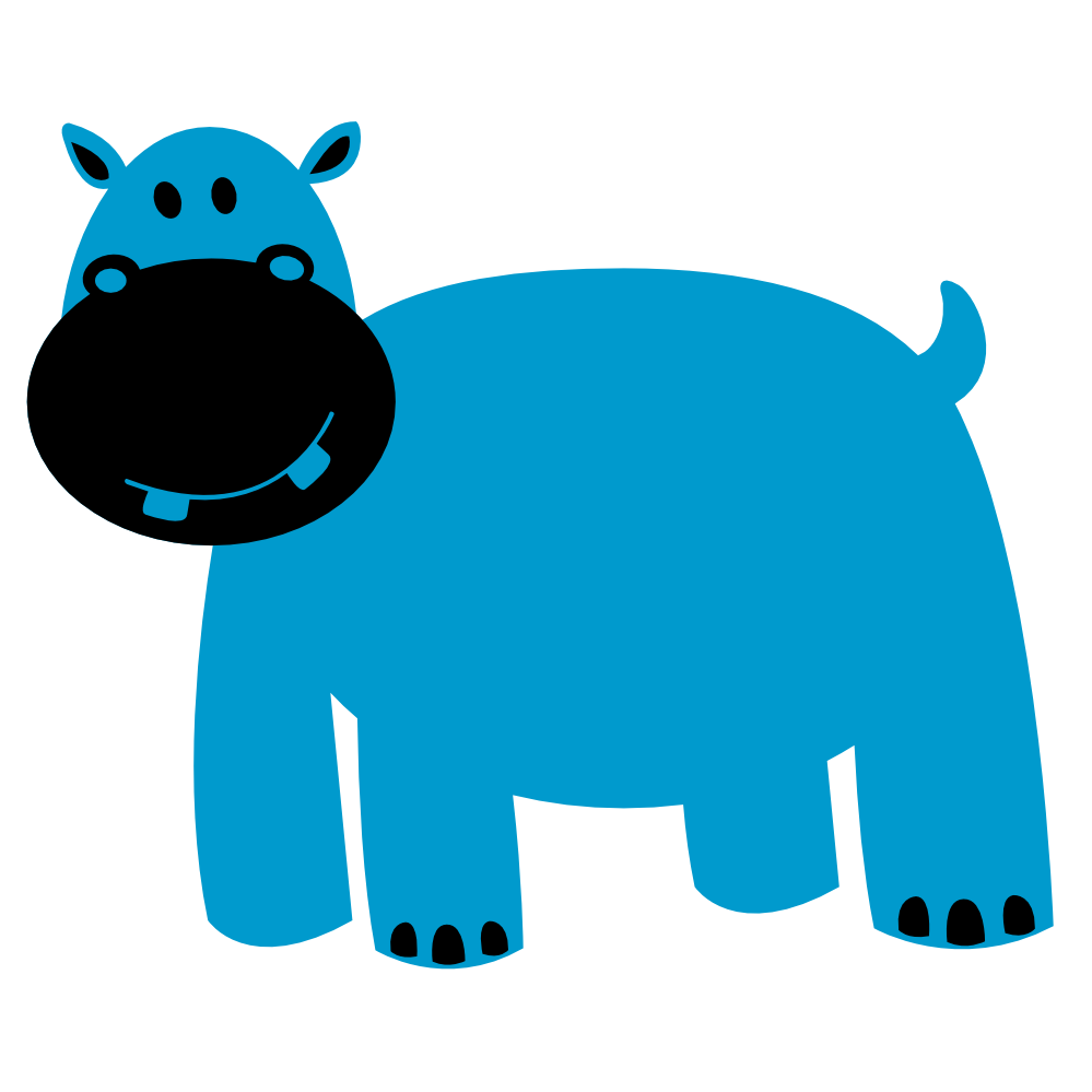 Free Funny Hippopotamus Clip Art