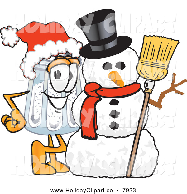 Holiday Vector Clip Art Of A Smiling Salt Shaker Mascot Cartoon