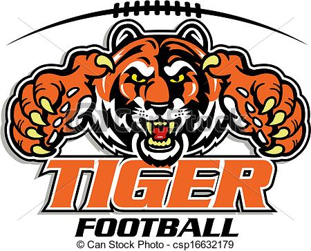 Illustration Of Tiger Football Design Csp16632179   Search Clipart