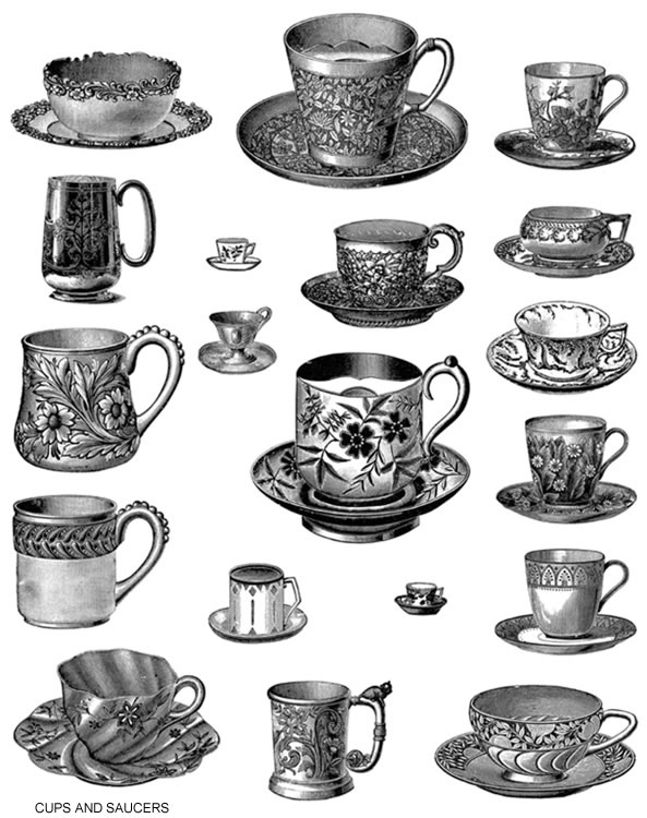 Lots Of Tea Cups Clip Art  Love Art Graphics Art Cups Clip Aprend