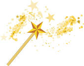 Magic Wand With Magic Stars On White   Royalty Free Clip Art