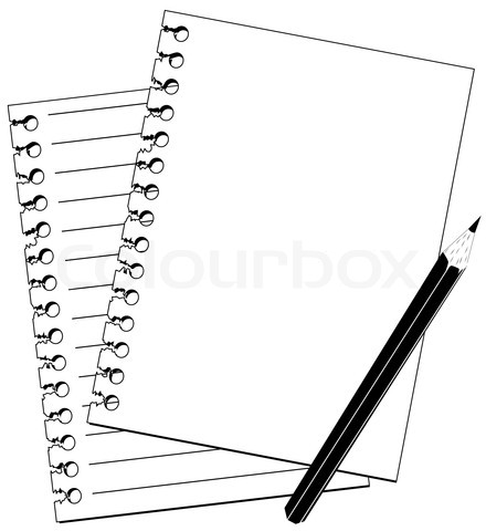 Pencil And Paper Black And White   Clipart Panda   Free Clipart Images